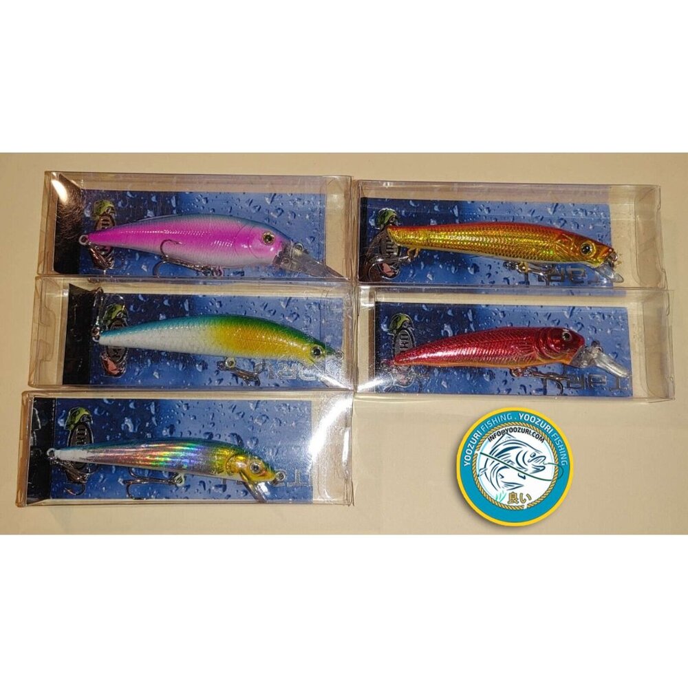 🎣Lot of 5 MAKO Crankbaits 7-9CM / 13-19g Minnow Fishing Lures Hook